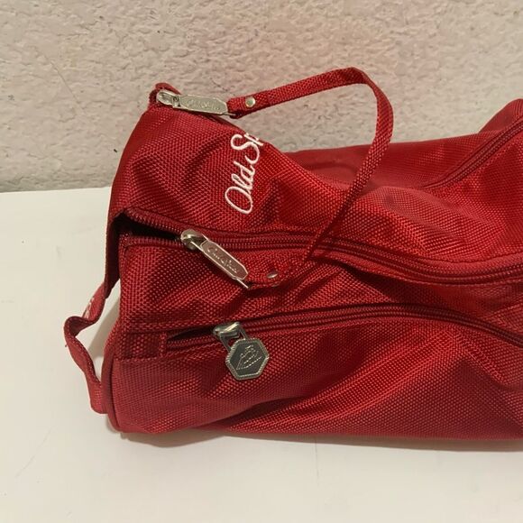 New Red Old Spice Bag Toiletry Travel Dopp Case Shave Cosmetic Makeup Gift Tote - Picture 2 of 6